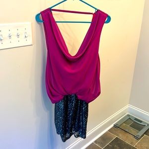 Dress with sequin bottom